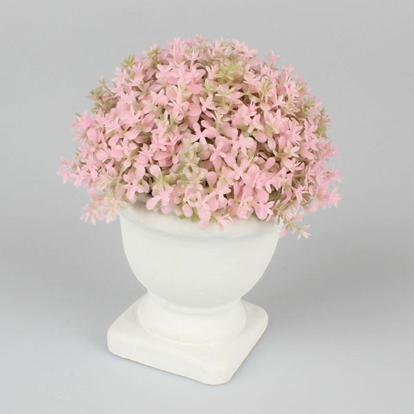 Rožinė dirbtinė gėlė vazonėlyje Dakls, aukštis 15 cm