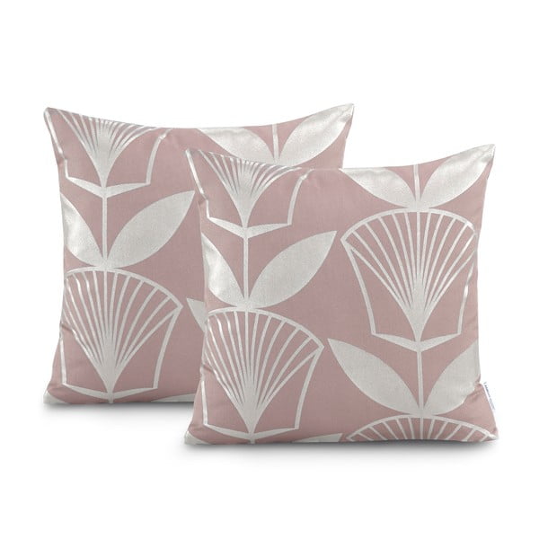 2 užvalkalų rinkinys, 45 x 45 cm, AmeliaHome Floris, pudros rožinės spalvos-image-1