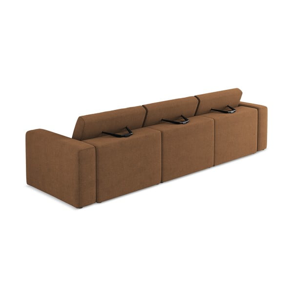 Rudos spalvos sofa 314 cm Kalea – Makamii-image-3