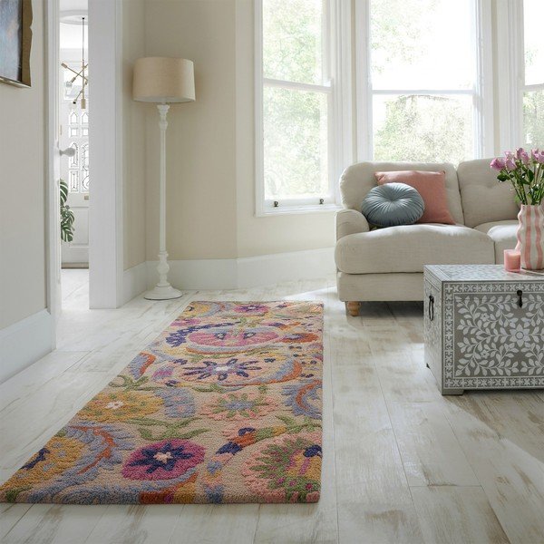 Rankų darbo iš vilnos kilimas 80x300 cm Amira Floral  – Flair Rugs-image-1