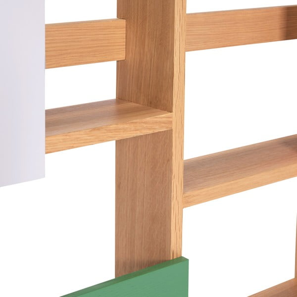Kelių aukštų sieninė lentyna natūralios spalvos iš ąžuolo 110 cm Arki – Hübsch-image-4