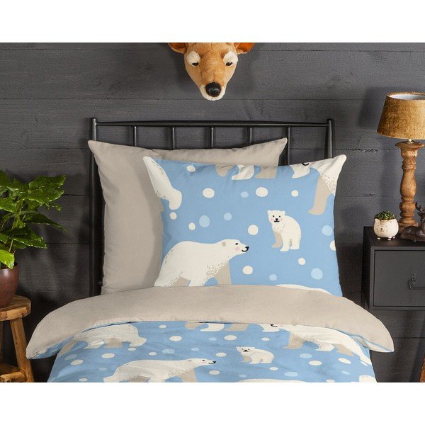 Flanelinė vaikiška patalynė viengulė lovai 140x200 cm - Good Morning-image-2