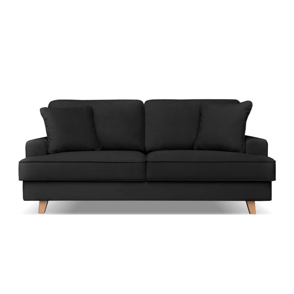 Juodos spalvos trivietė sofa Cosmopolitan design Madrid
