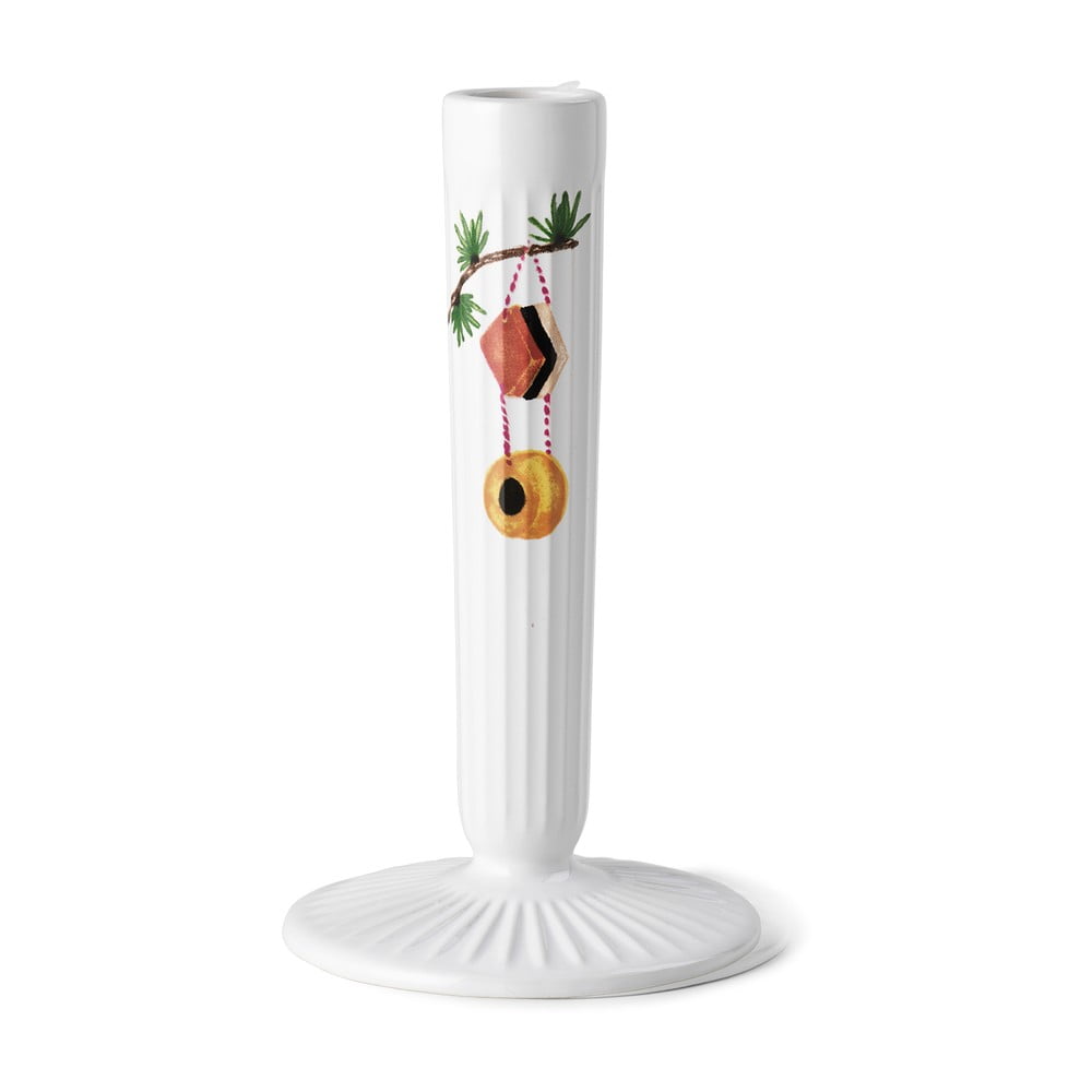 Balta keraminė kalėdinė žvakidė Kähler Design Hammershøi, aukštis 16 cm
