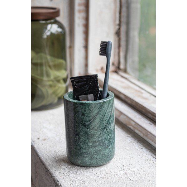Iš marmuro dantų šepetėlio indas tamsiai žalios spalvos Marble – Mette Ditmer Denmark-image-1