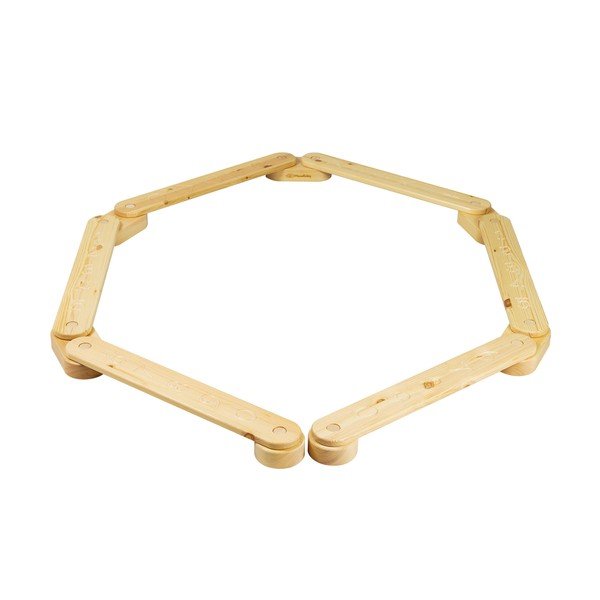 Natūralios spalvos iš pušies masyvo sensorinis takas 10x408x5 cm Montessori – Meowbaby-image-2