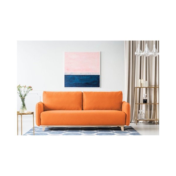 Oranžinė trijų vietų sofa "Kooko Home Bebop-image-1