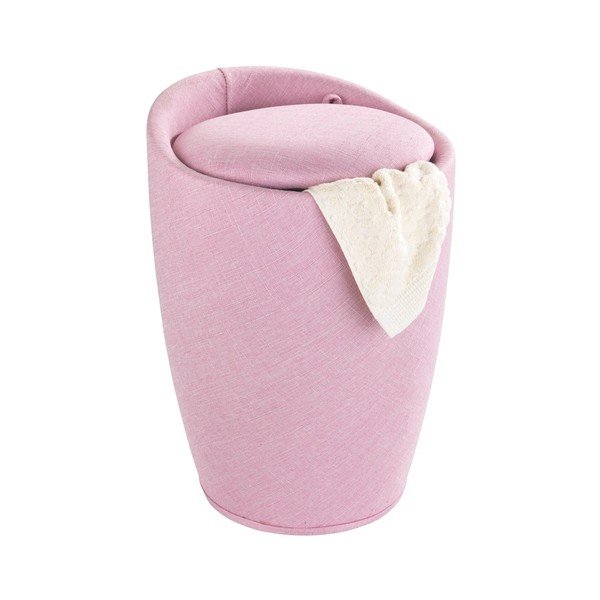 Rožinis skalbinių krepšys ir taburetė viename "Wenko Linen Look", 20 l-image-3