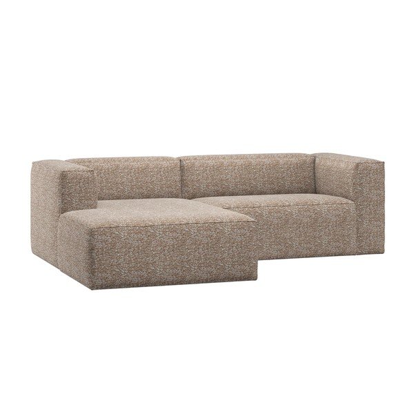 Smėlio spalvos kampinė sofa (su kairiuoju kampu/su gultu) Bean – WOOOD