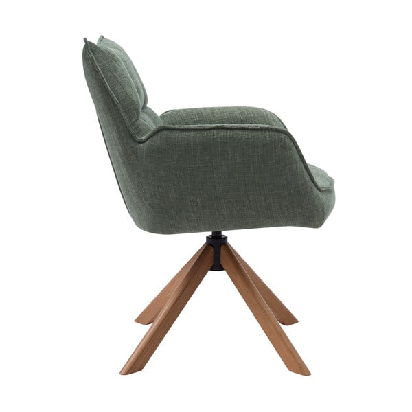 Žalios spalvos iš audinio valgomojo kėdžių komplektas 2 vnt. Marilla – Unique Furniture-image-4