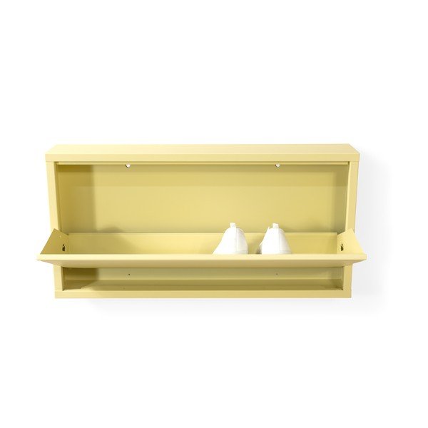 Šviesiai geltonos spalvos iš plieno atlenkiama/pakabinama spintelė batams 75x37,5x12,5 cm Billy – Spinder Design-image-3