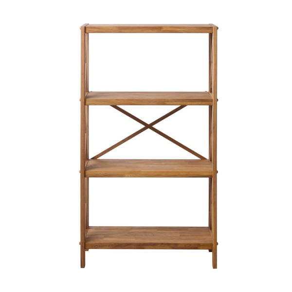 Iš ąžuolo masyvo pastatoma lentyna natūralios spalvos 70x124 cm X-Shelf – Unique Furniture