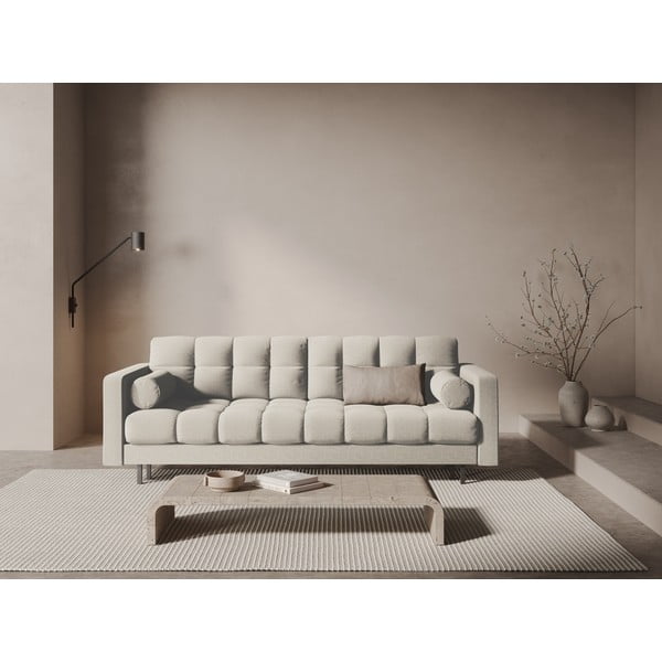 Kreminės spalvos sulankstoma/su sandėliavimo vieta sofa 222 cm Bali – Cosmopolitan Design-image-1