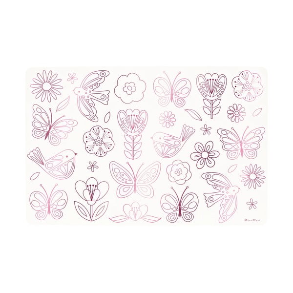 Iš popieriaus padėkliukai 8 vnt. 28x42.5 cm Butterflies & Flowers – Meri Meri-image-2