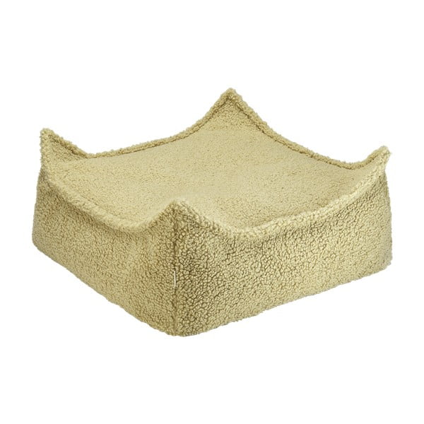 Žalios spalvos iš boucle vaikiškas sėdmaišis Square – Wigiwama