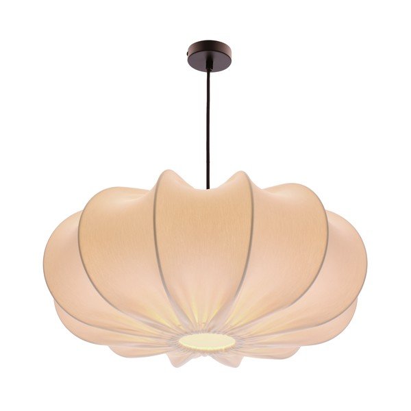 Baltos spalvos kabantis šviestuvas ø 52 cm su tekstiliniu gaubtu Cafee – Candellux Lighting-image-3