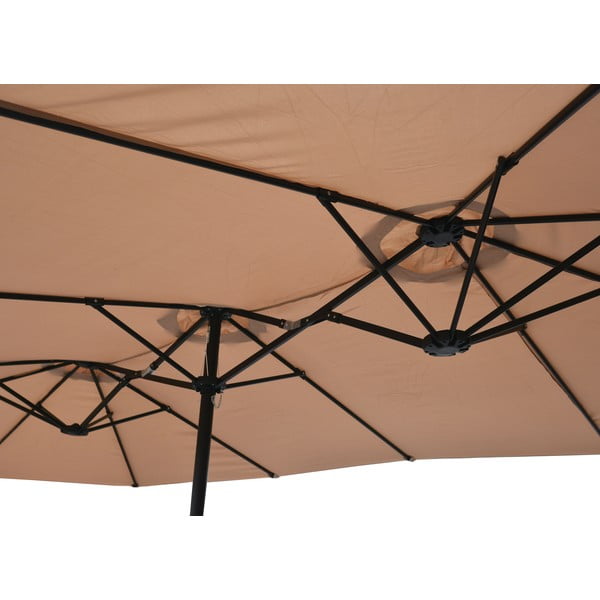 Smėlio spalvos skėtis 456x270 cm Double - Rojaplast-image-4