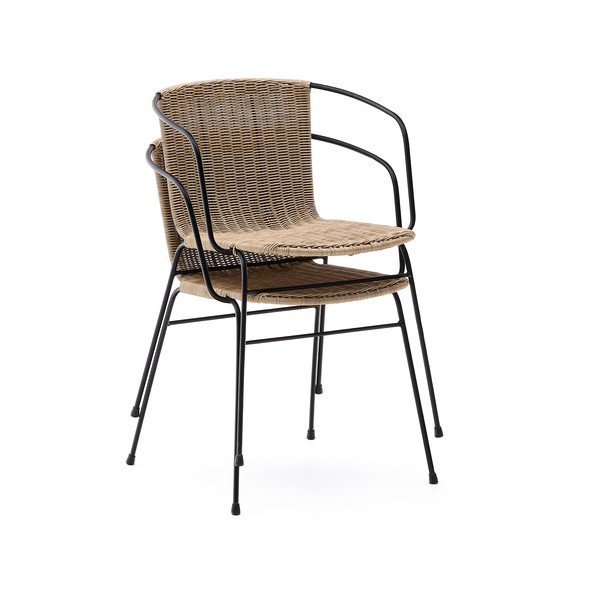 Natūralios spalvos sodo kėdė rotangas Eltiera – Kave Home-image-3