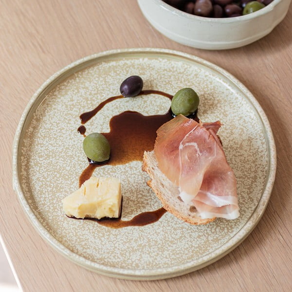 Lėkštės smėlio spalvos iš akmens 2 vnt. ø 20 cm Sand Grain – Mette Ditmer Denmark-image-3