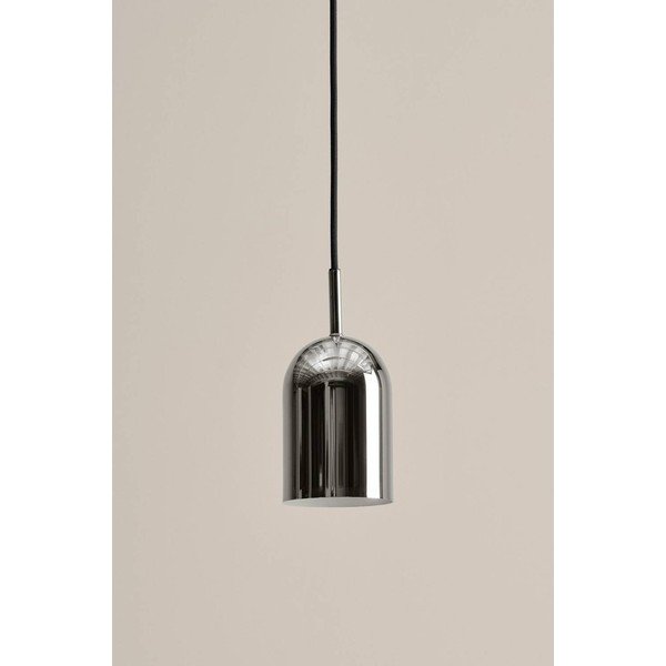 Blizgios sidabrinės spalvos iš metalo kabantis šviestuvas ø 10 cm Ara – Jotex-image-2