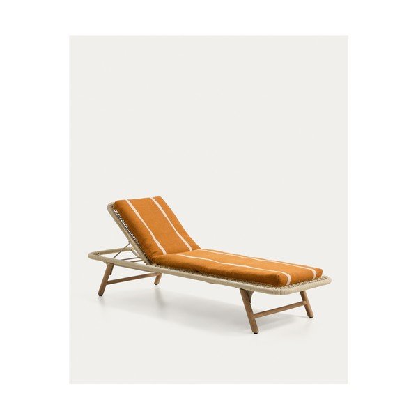 Oranžinės spalvos sodo kėdės paminkštinimas šezlongui 50x175 cm Daila – Kave Home-image-2
