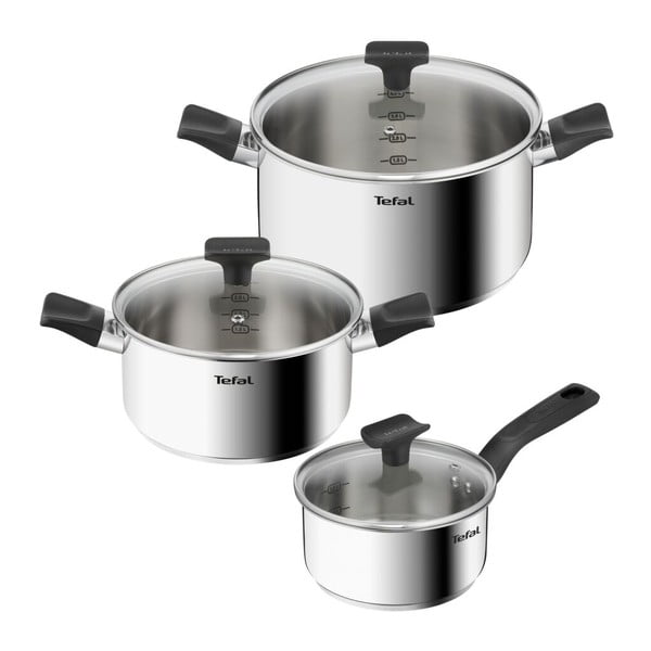 Puodų rinkiniai iš nerūdijančio plieno 6 vnt. Delicious B925S655 – Tefal