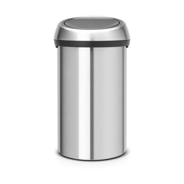 Iš plieno galima atidaryti palietus šiukšliadėžė matinės sidabrinės spalvos 60 l Touch Bin – Brabantia-image-2