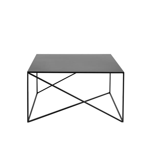 Juodas kavos staliukas CustomForm Memo, 80 x 80 cm