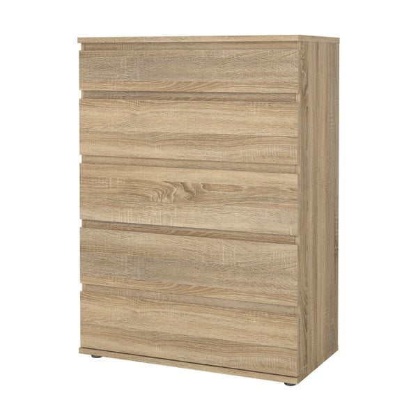 Aukšta šoninė spintelė natūralios spalvos iš ąžuolo 77x107 cm Nova – Tvilum-image-3