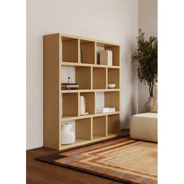 Knygų spinta  rudos spalvos iš ąžuolo 150x159 cm Berlin – TemaHome-image-1