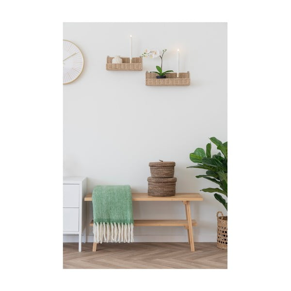Natūralios spalvos sieninės lentynos 2 vnt. 10 cm Treviso – House Nordic-image-1