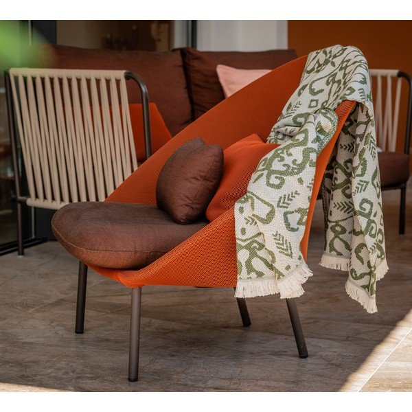 Tamsiai žalias medvilninis pledas Euromant Summer Linen, 140 x 180 cm-image-3