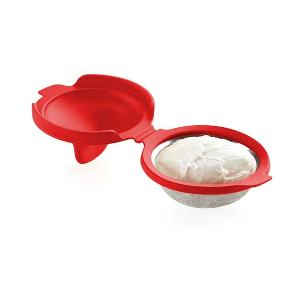 Raudona silikoninė forma kiaušiniams virti Lékué Pouched-image-2