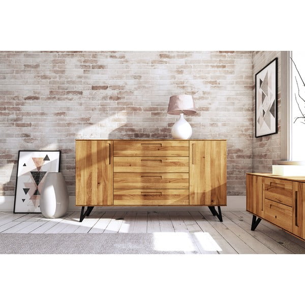 Aukšta ąžuolinė komoda 182x100 cm Golo - The Beds-image-1