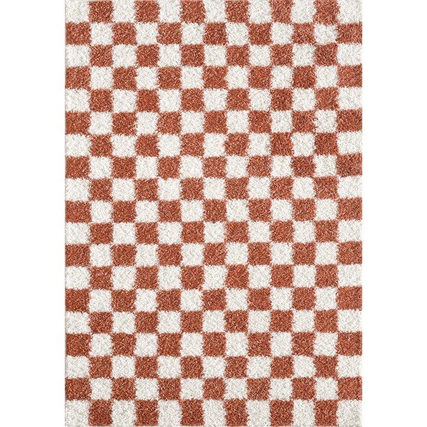 Kreminės spalvos/terakotos spalvos kilimas 120x170 cm Grida – ESTE