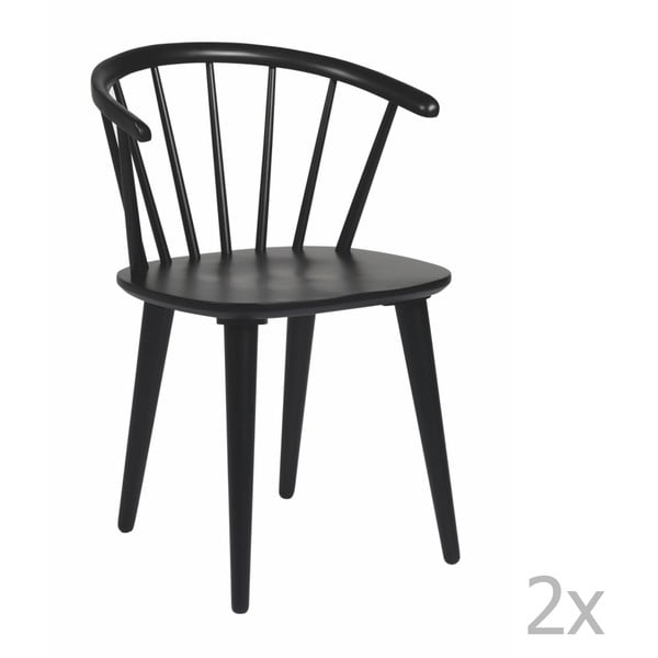 2 juodų "Rowico Carmen" kėdžių rinkinys