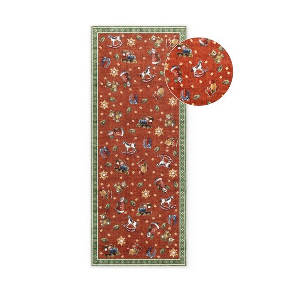 Raudonos spalvos/žalios spalvos kilimas su Kalėdų motyvu 80x200 cm Toy's Delight Nostalgic Noel Red Green – Villeroy&Boch