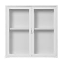 Iš metalo pakabinama vitrina baltos spalvos 80x80 cm Brisbane – House Nordic