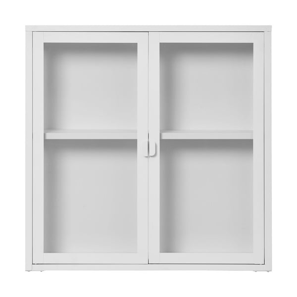 Iš metalo pakabinama vitrina baltos spalvos 80x80 cm Brisbane – House Nordic