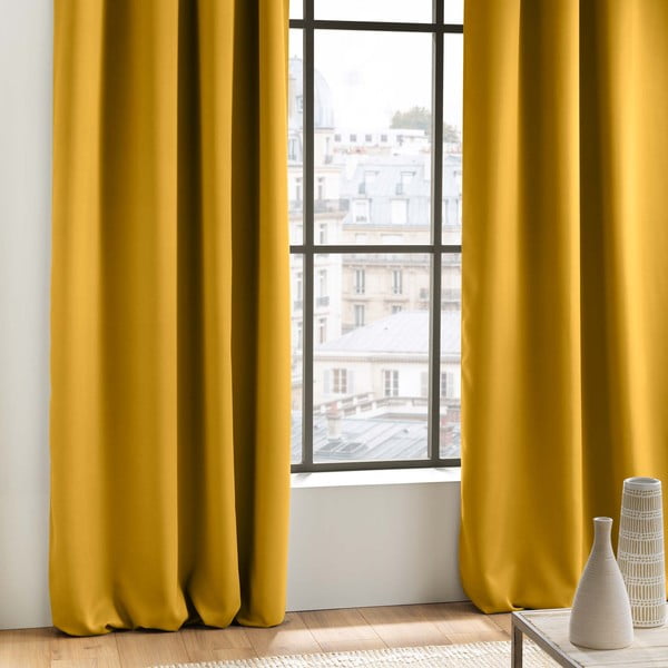 Visiškai užtemdo užuolaida geltonos spalvos 135x240 cm Occult – douceur d'intérieur-image-2