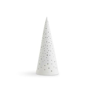 Balta kalėdinė žvakidė iš kaulinio porceliano Kähler Design Nobili, 30 cm aukščio