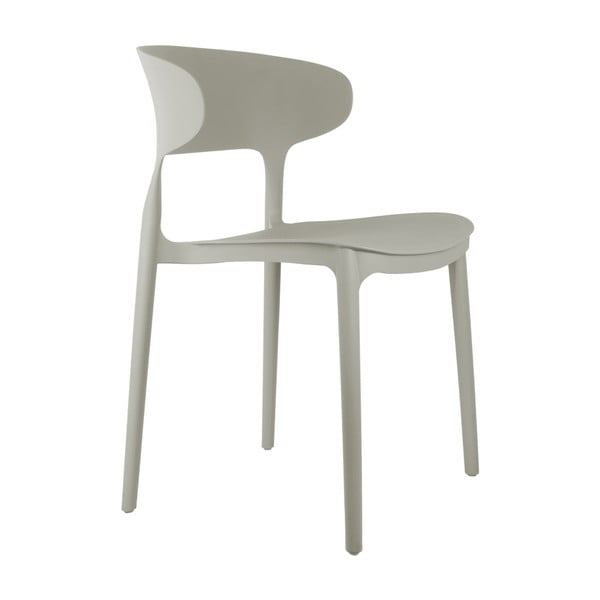 Pilkos spalvos iš plastiko valgomojo kėdė Fain – Leitmotiv