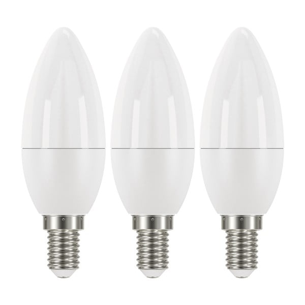 3 LED lempučių rinkinys EMOS Classic Candle Warm White, 5W E14