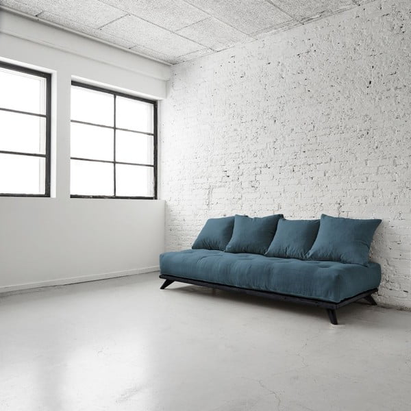 Sofa "Senza" juoda / tamsiai mėlyna-image-1