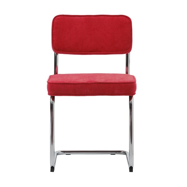 Iš velveto valgomojo kėdė raudonos spalvos Rupert – Unique Furniture-image-3