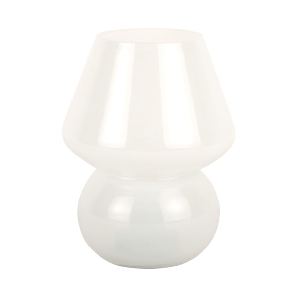 Balta LED stalinė lempa su stiklo gaubtu (aukštis 20 cm) Vintage – Leitmotiv