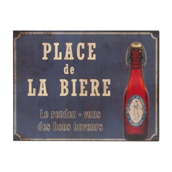 Iš metalo ženklas 33x25 cm Place De La Biere – Antic Line