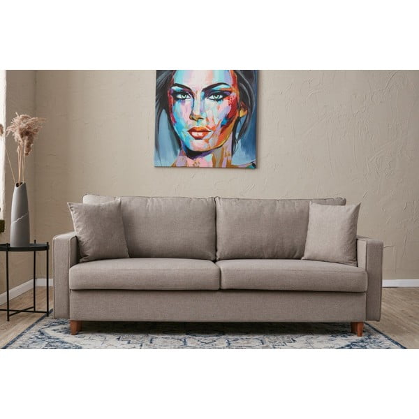 Sulankstoma sofa šviesiai rudos spalvos 210 cm Eva – Balcab Home-image-1