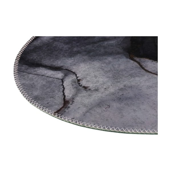 Skalbiamas apvalios formos kilimas juodos ir baltos spalvos ø 80 cm – Vitaus-image-2