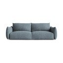 Mėlynos spalvos iš šenilinio audinio sulankstoma sofa 230 cm Leila – Makamii